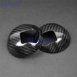 Carbon Real Carbon Fiber Exterior Accessories Inner Door Handle Decoration For Fiat 500 ABARTH 595 695 All Models